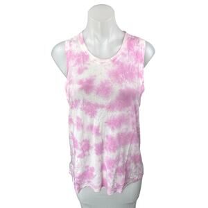 EleVen by Venus Williams Pink Tie Dye Sleeveless Racerback Activewear Tank Top L
